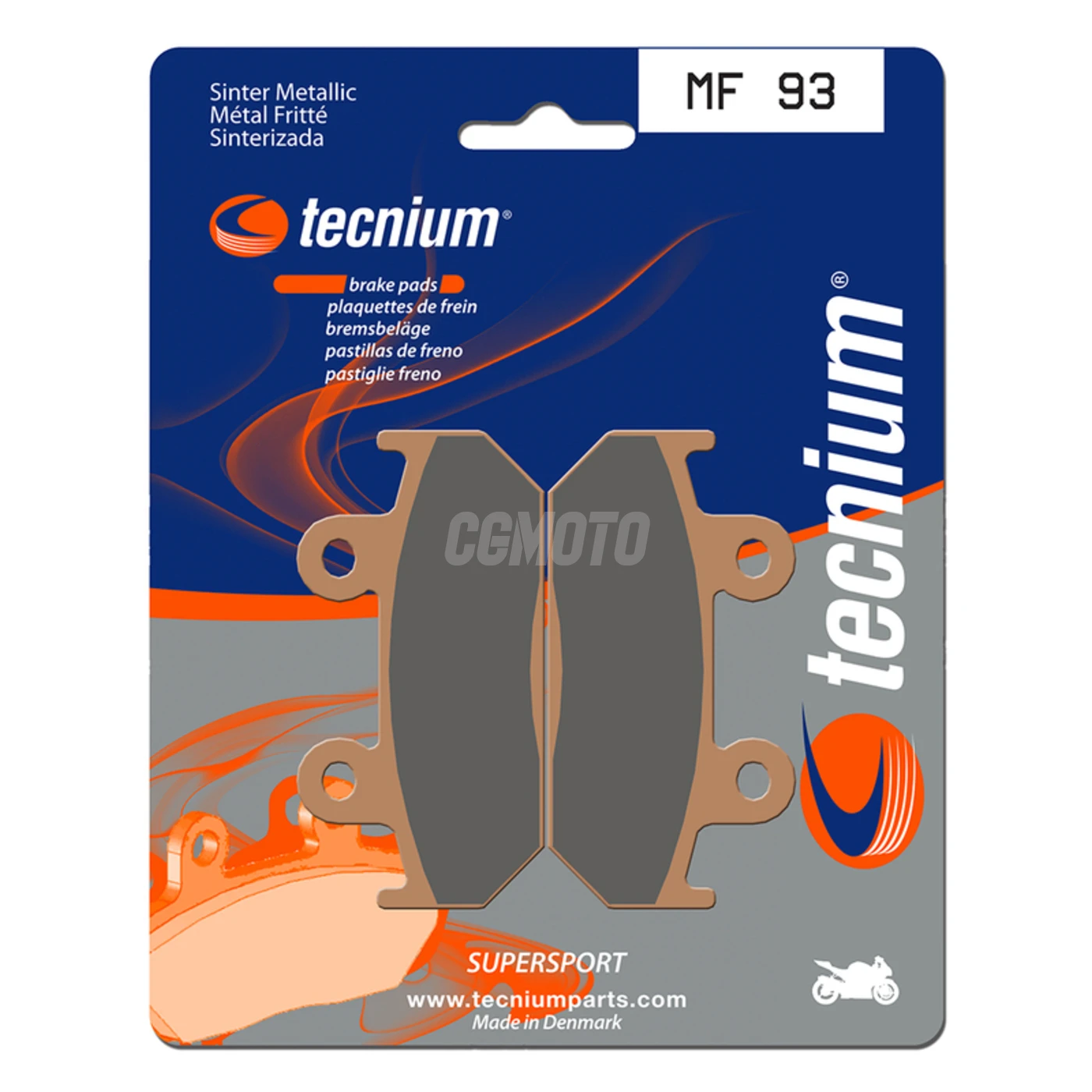 Plaquettes de frein TECNIUM MF93 Métal fritté