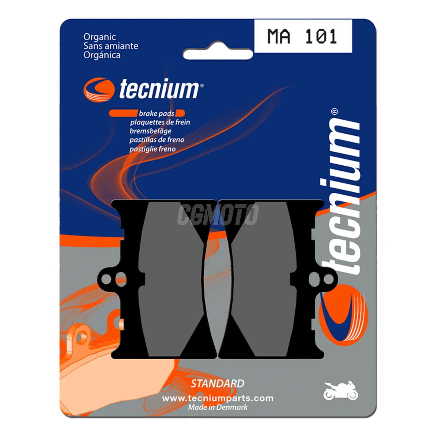 Plaquettes de frein TECNIUM MA101 Organique