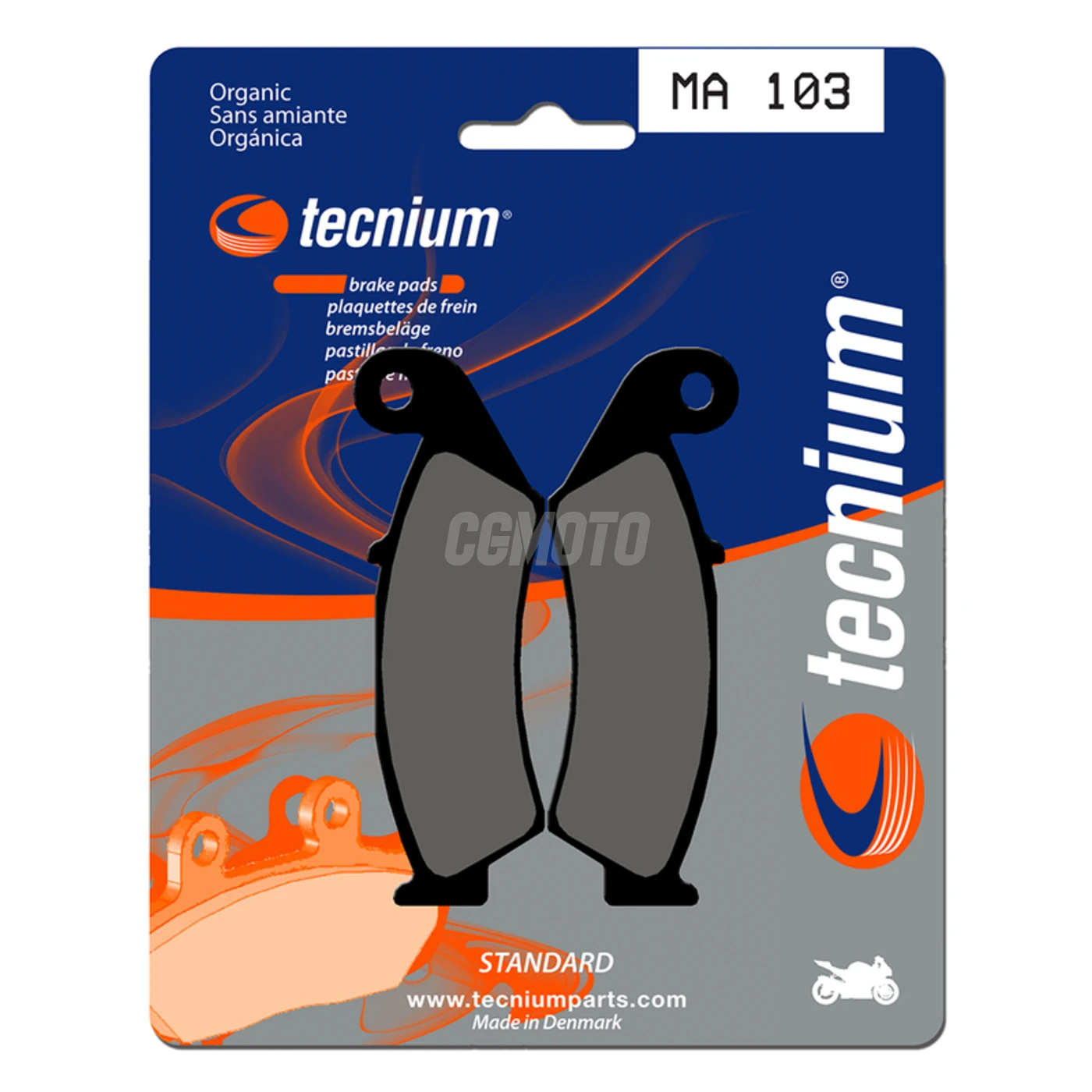 Plaquettes de frein TECNIUM MA103 Organique