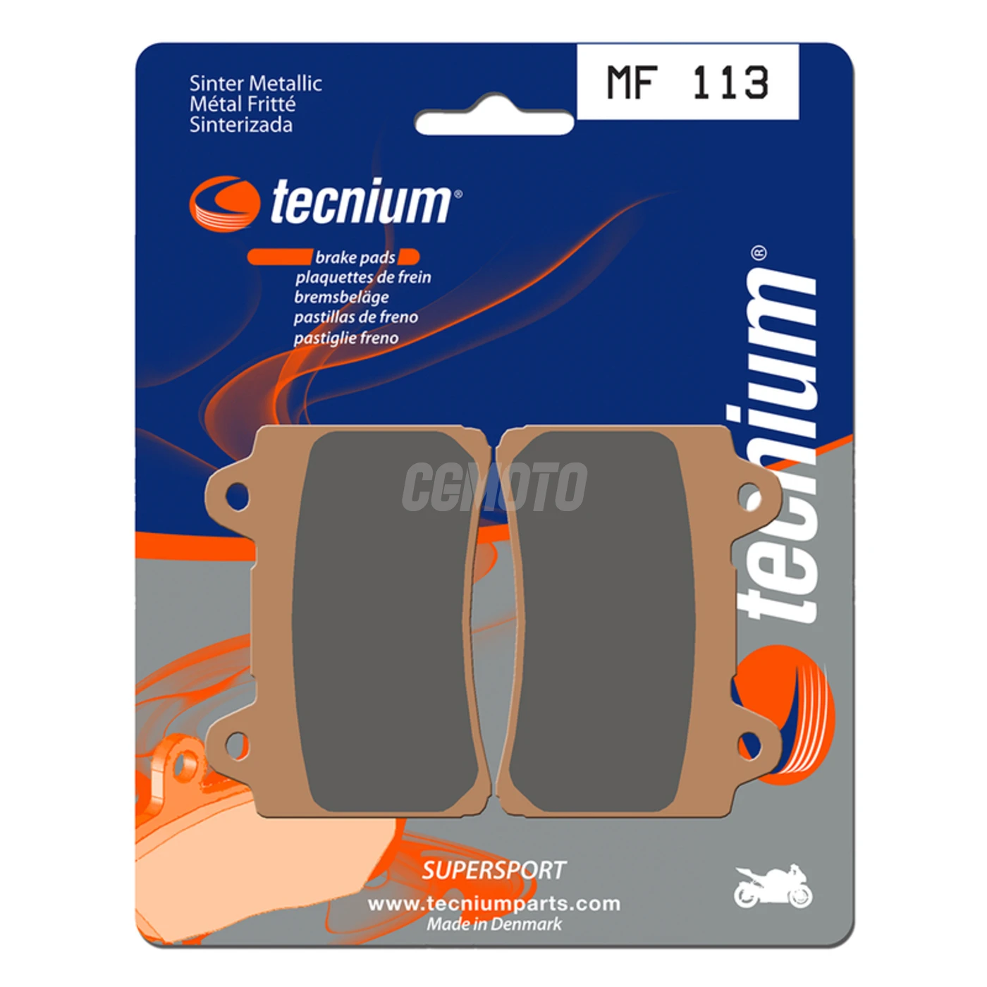 Plaquettes de frein TECNIUM MF113 Métal fritté