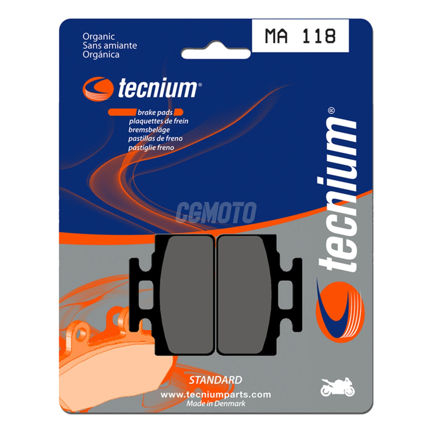 Plaquettes de frein TECNIUM MA118 Organique