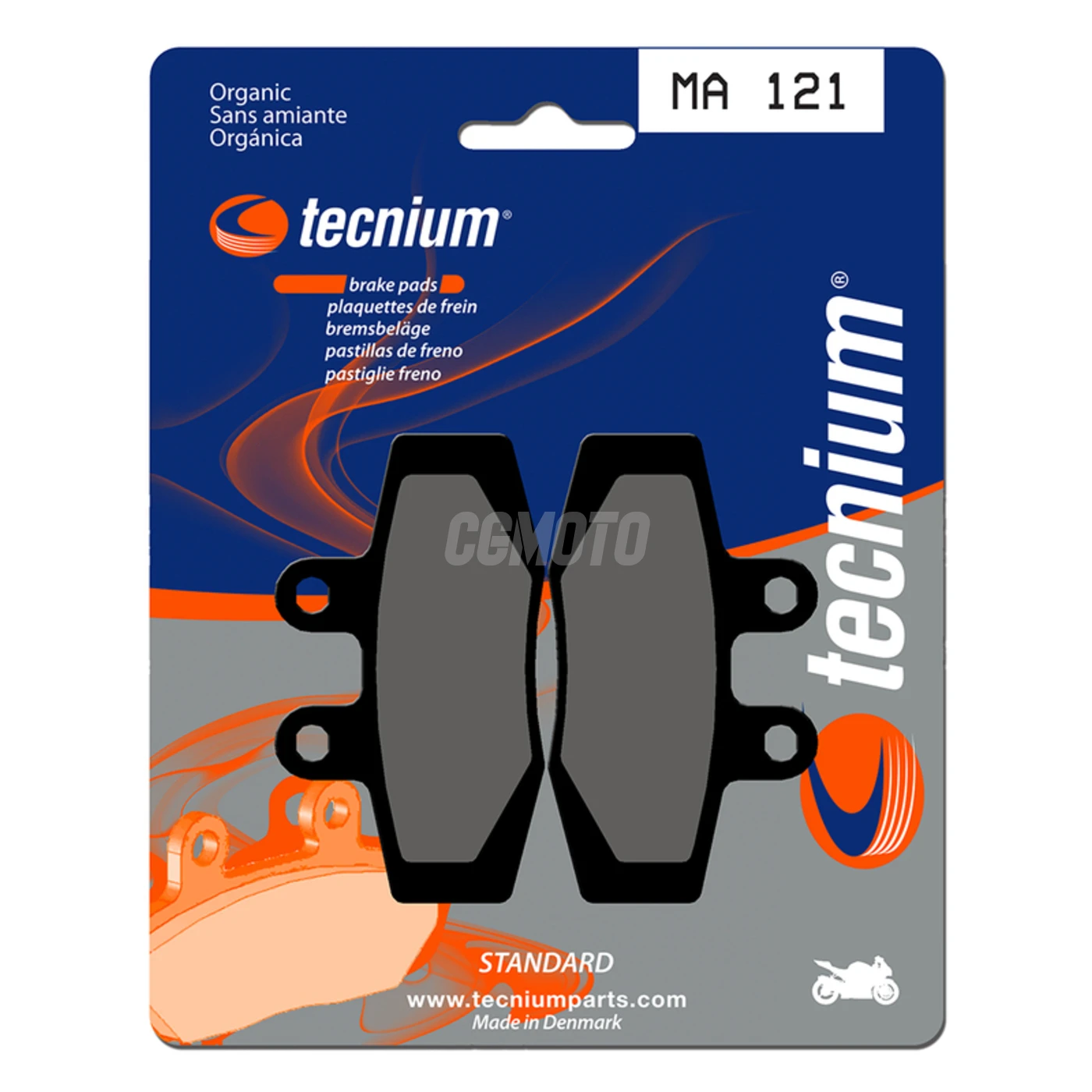 Plaquettes de frein TECNIUM MA121 Organique