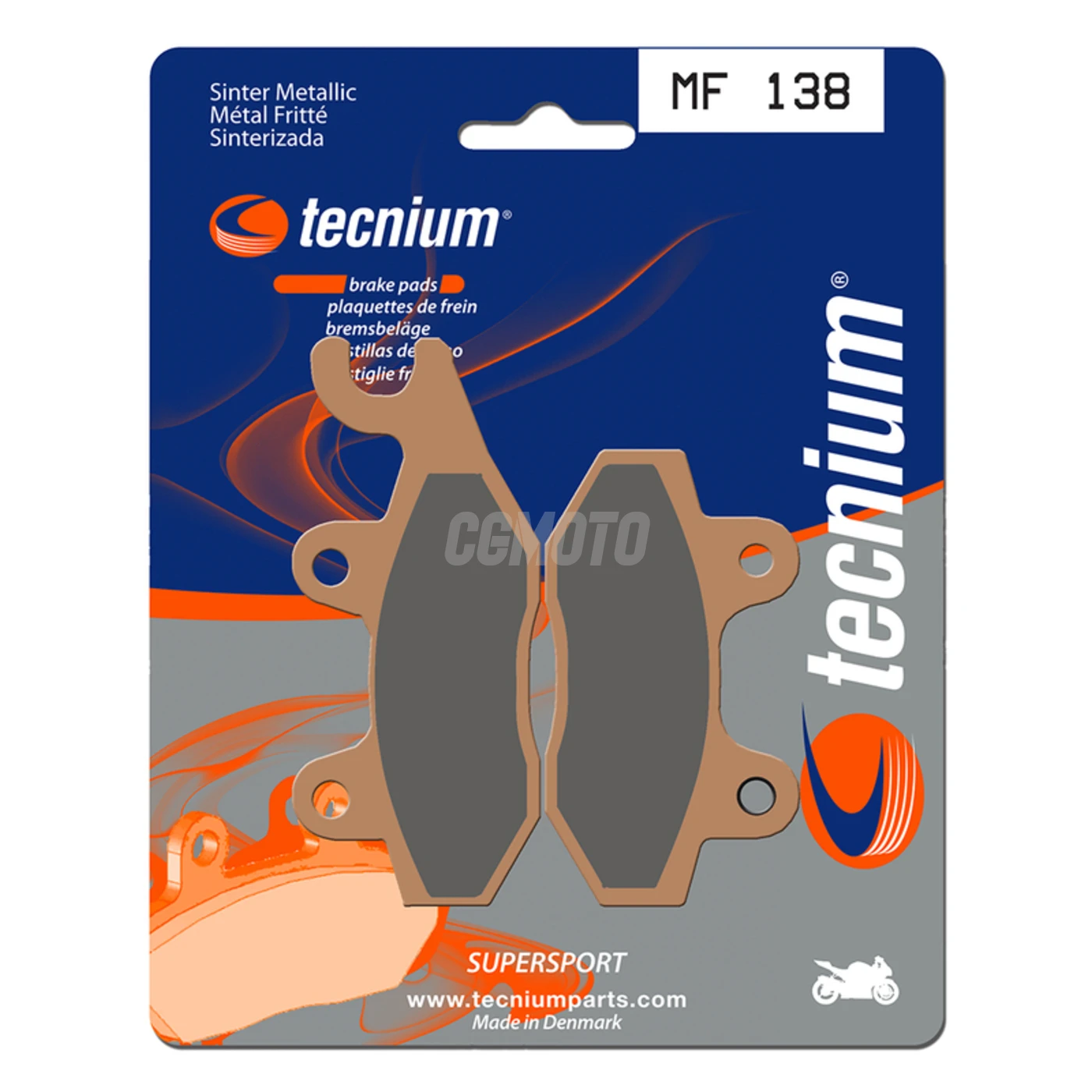 Plaquettes de frein TECNIUM MF138 Métal fritté