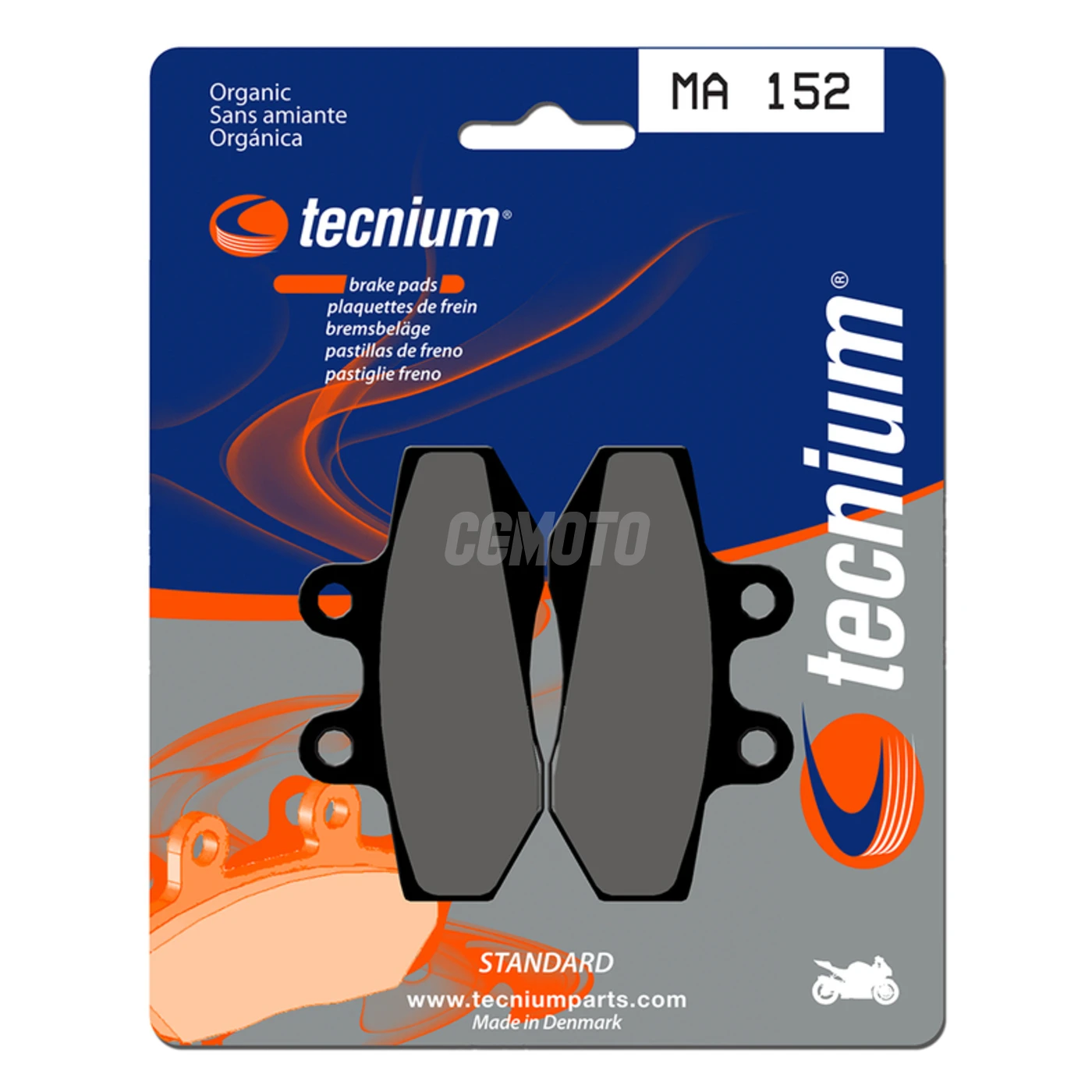 Plaquettes de frein TECNIUM MA152 Organique