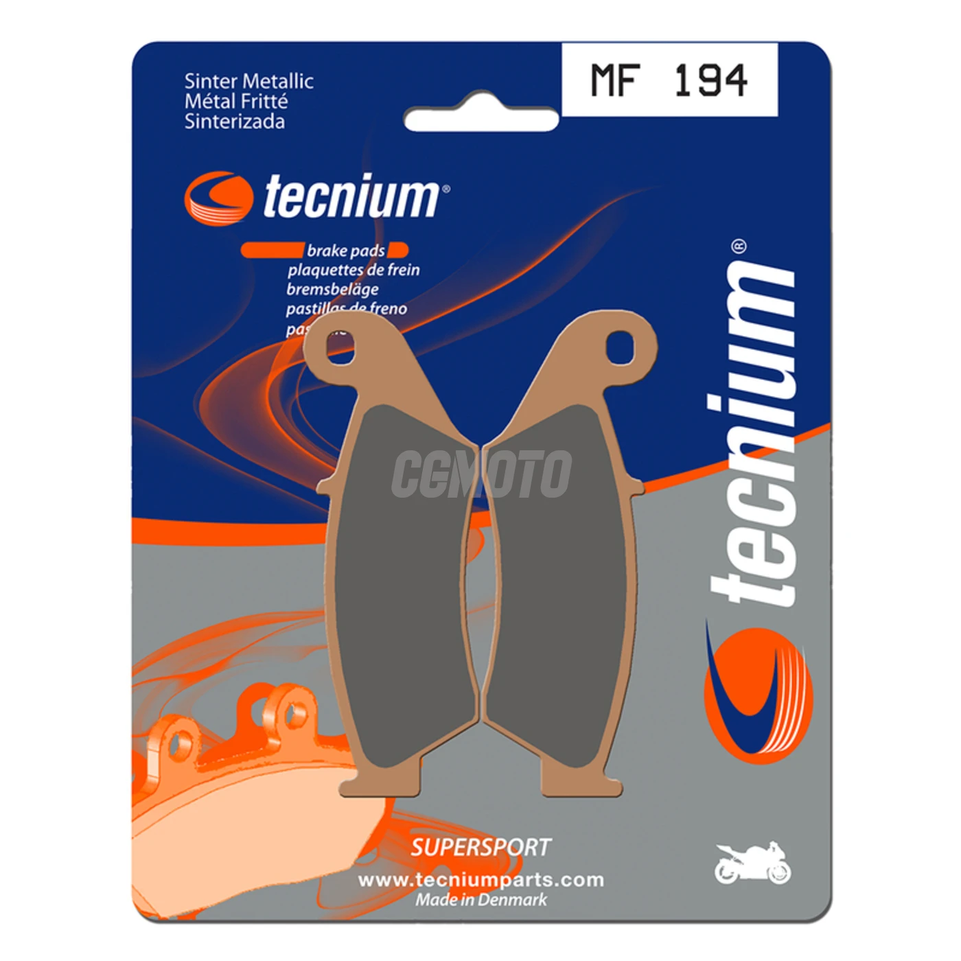 Plaquettes de frein TECNIUM MF194 Métal fritté