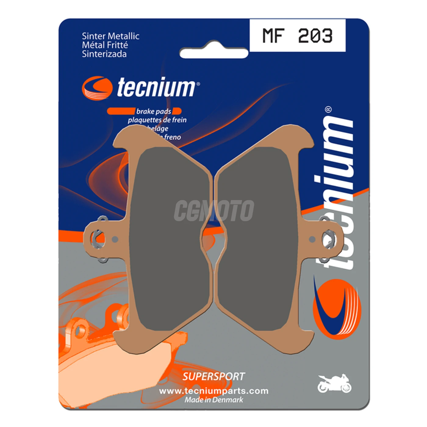 Plaquettes de frein TECNIUM MF203 Métal fritté