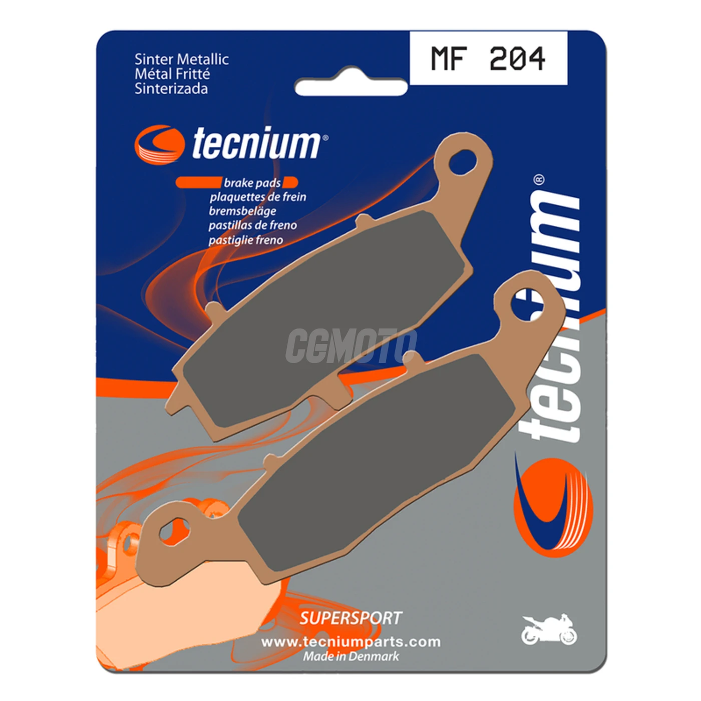 Plaquettes de frein TECNIUM MF204 Métal fritté