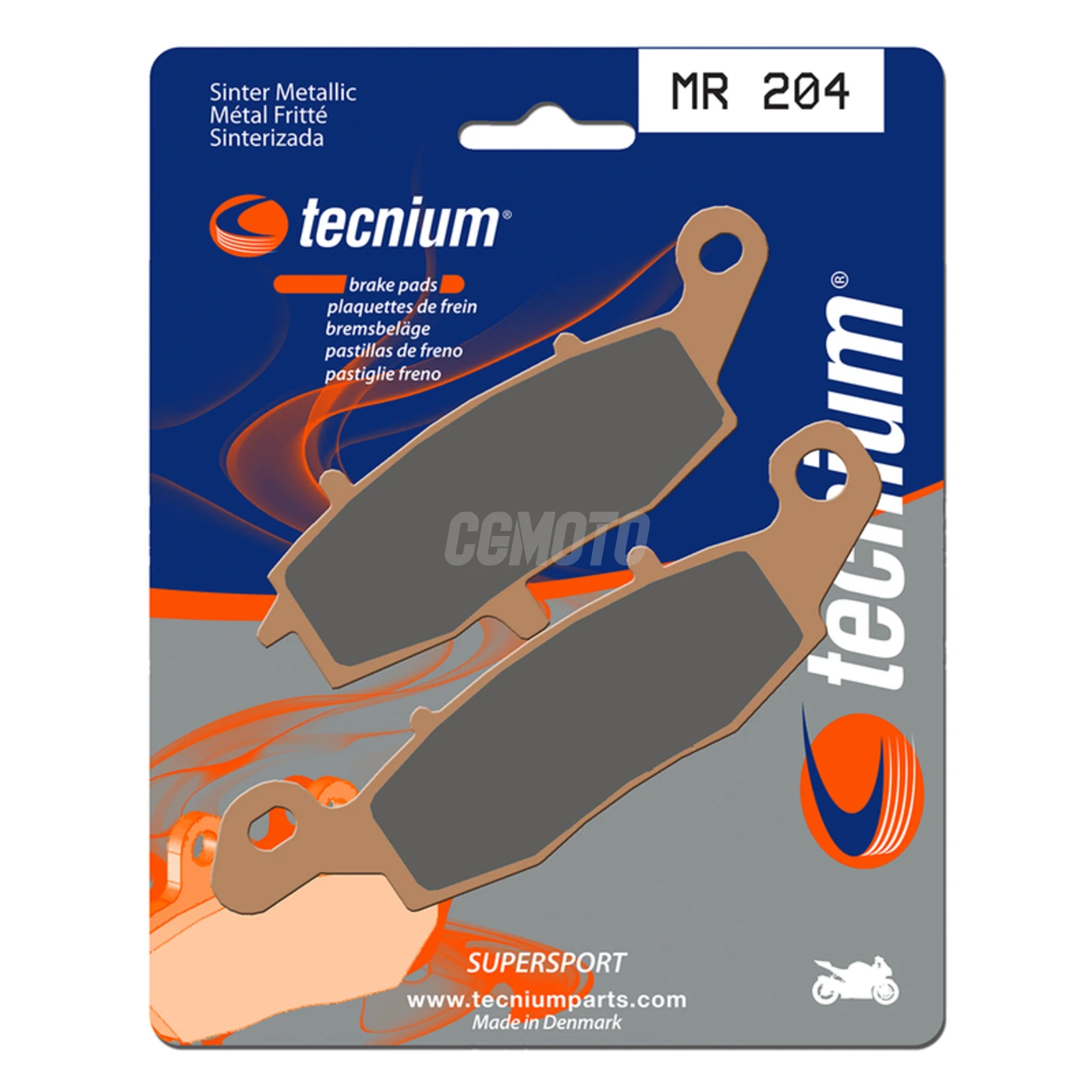 Plaquettes de frein TECNIUM MR204 métal fritté