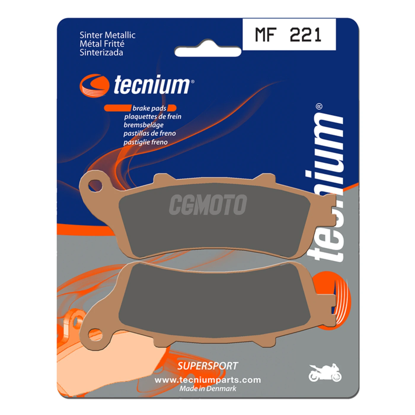 Plaquettes de frein TECNIUM MF221 Métal fritté