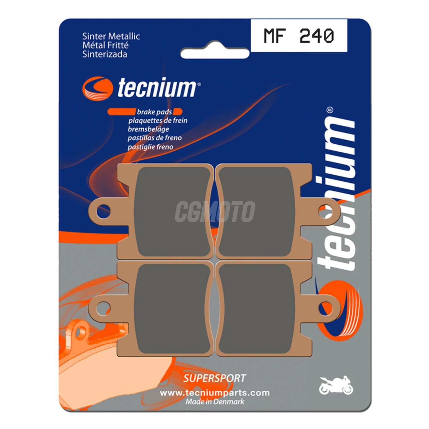 Plaquettes de frein TECNIUM MF240 Métal fritté