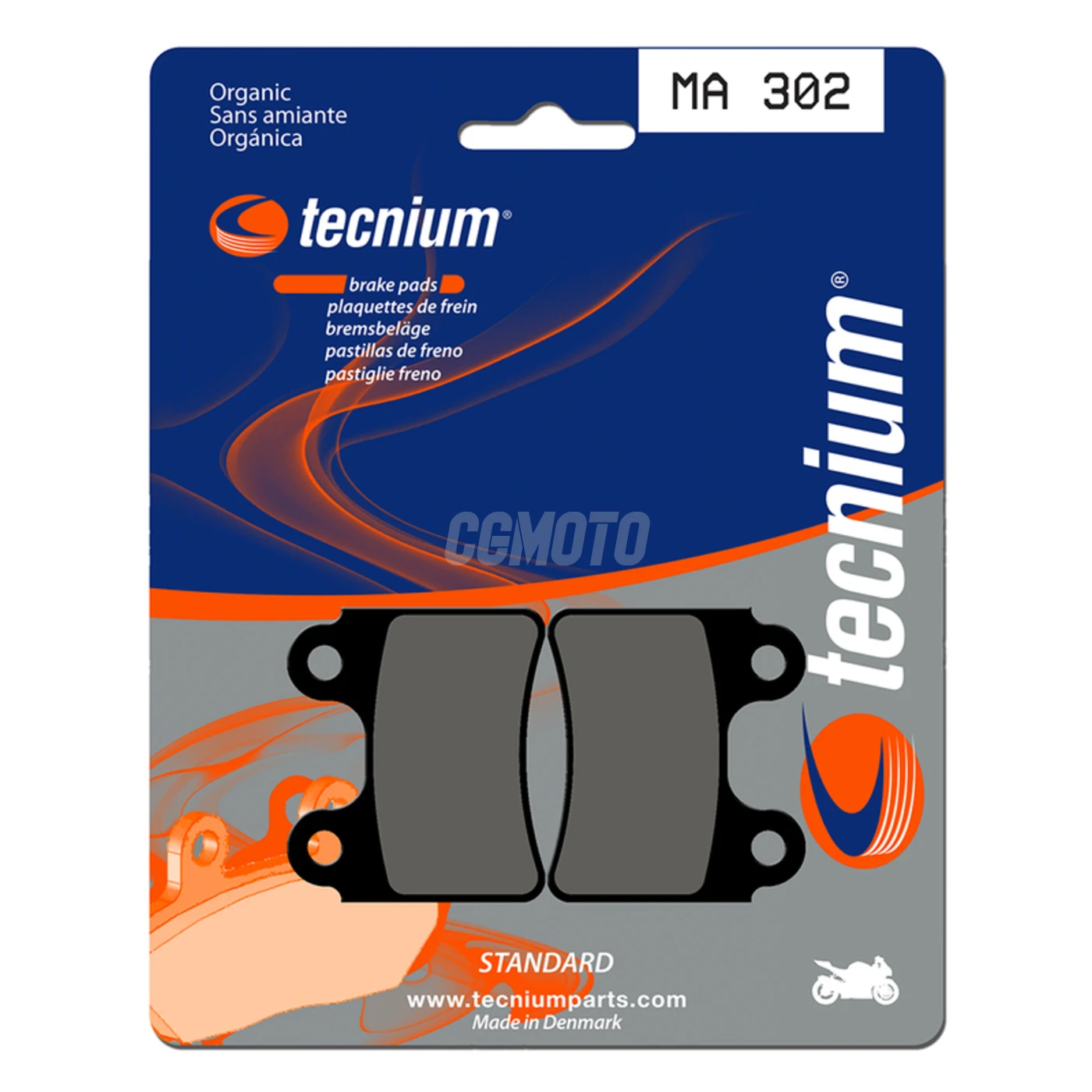 Plaquettes de frein TECNIUM MA302 Organique