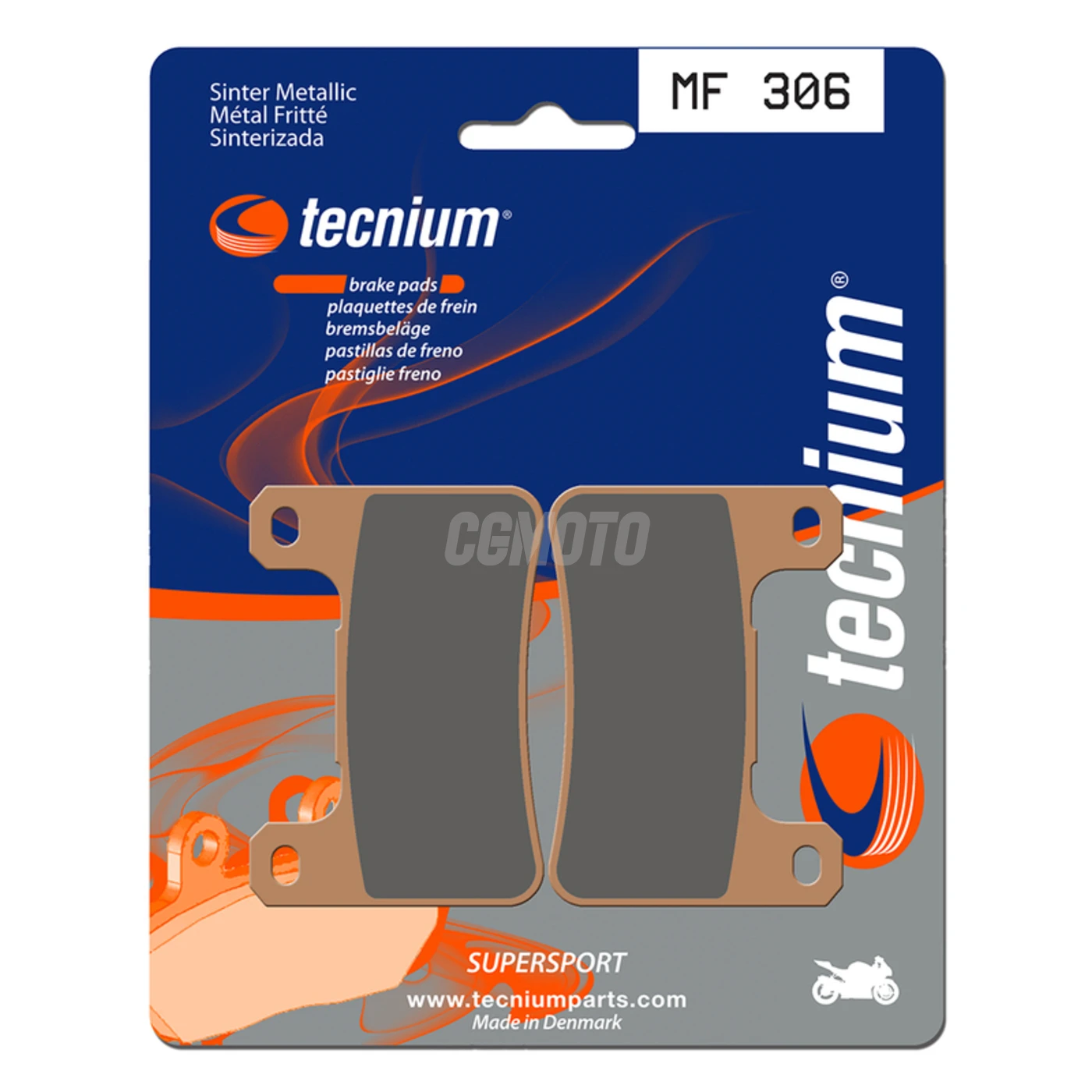 Plaquettes de frein TECNIUM MF306 Métal fritté