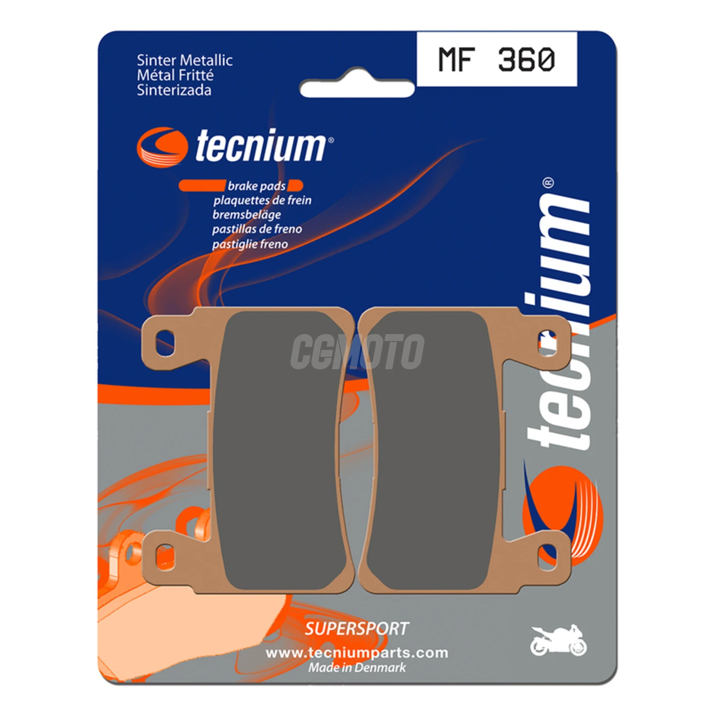 Plaquettes de frein TECNIUM MF360 Métal fritté