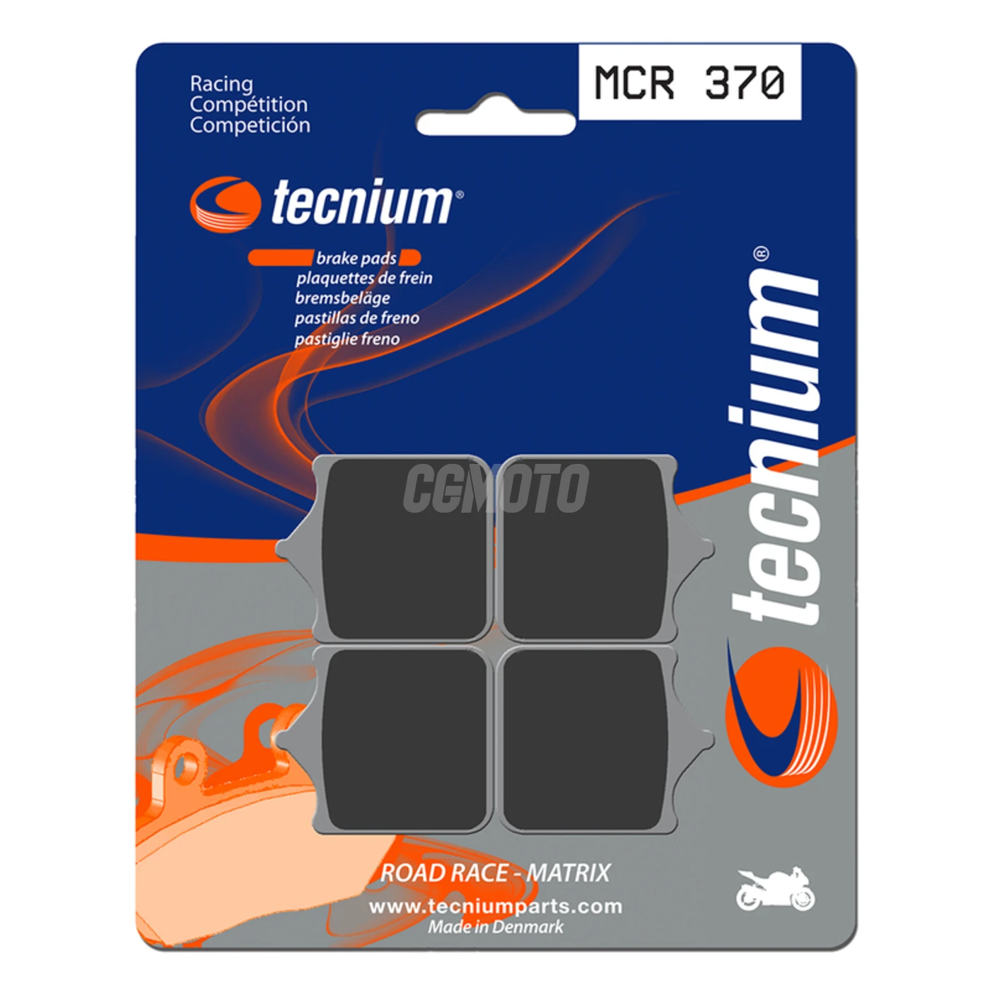 Plaquettes de frein TECNIUM  MCR370 Métal Fritté Carbone