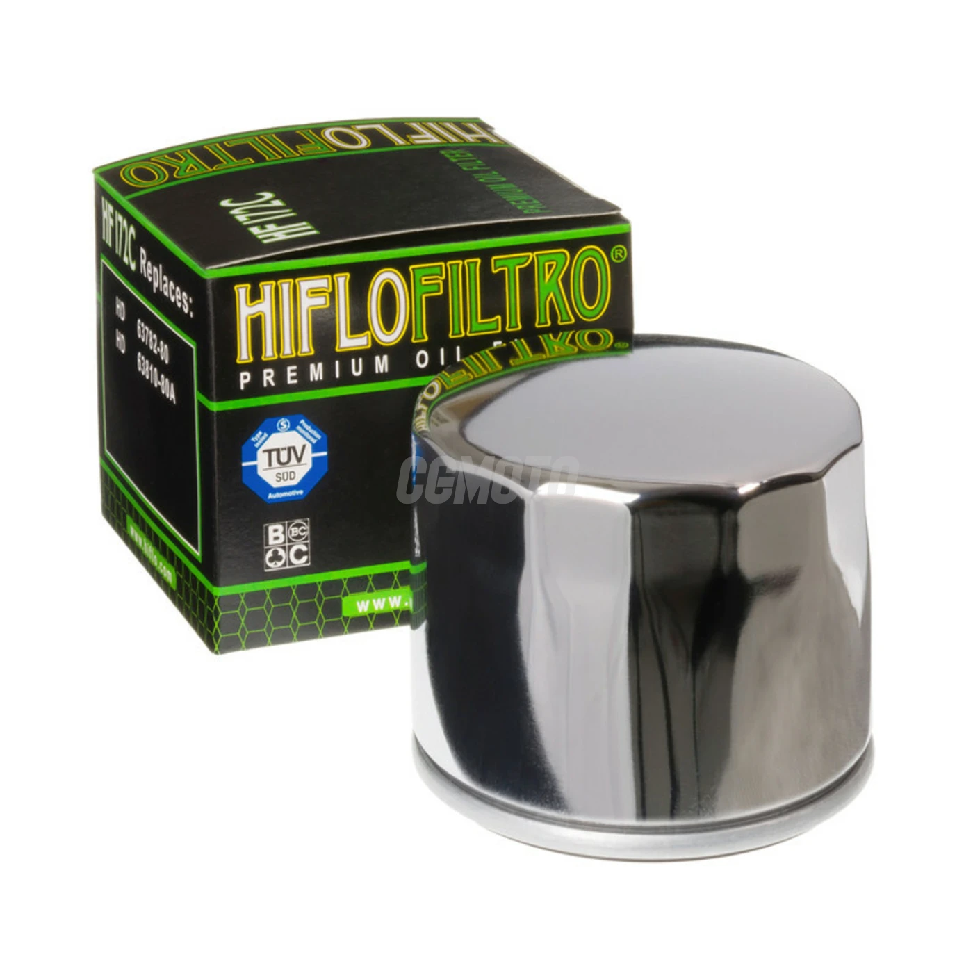 Filtre à huile Hiflofiltro HF172C chrome Harley Davidson