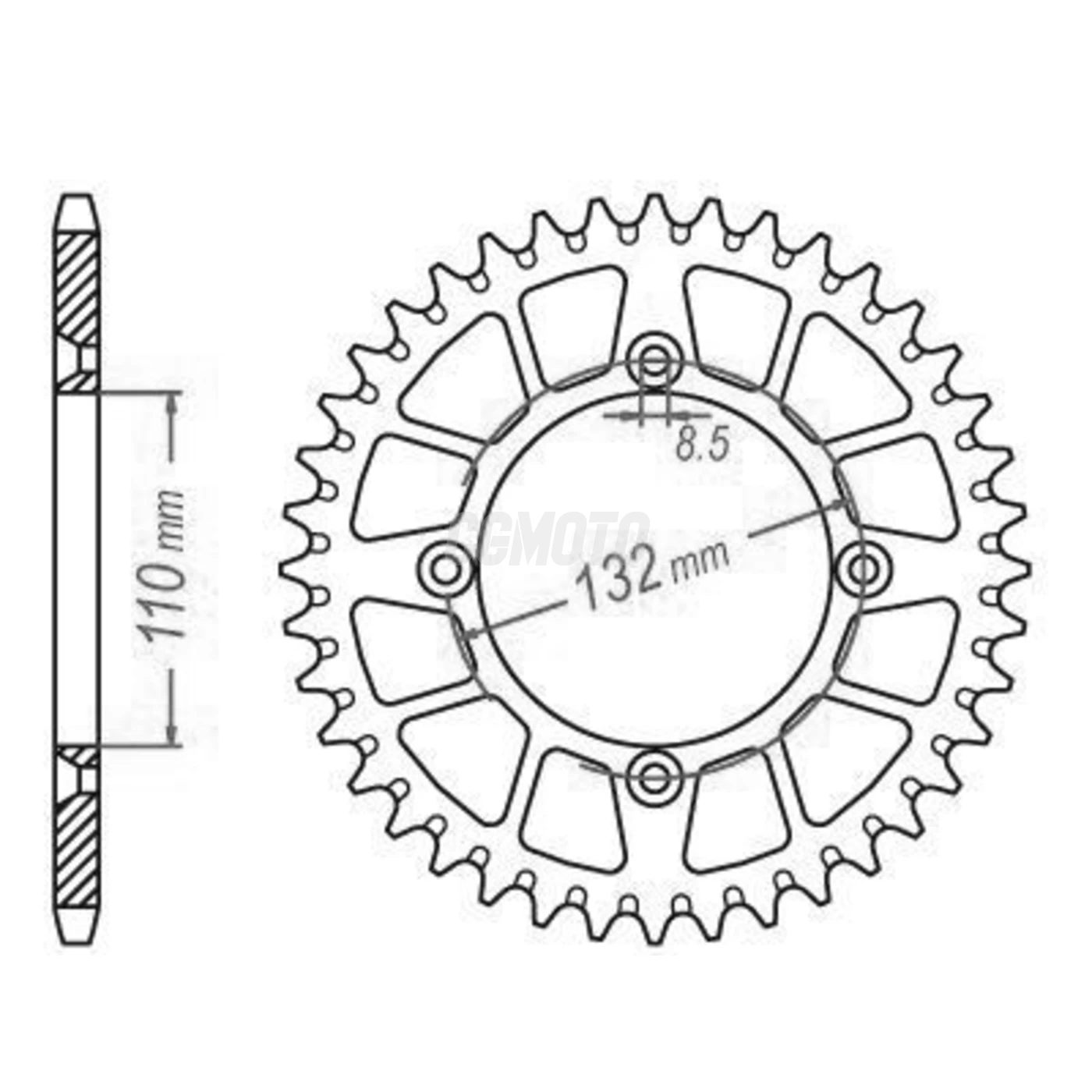 Couronne Alu TT Esjot Couleur