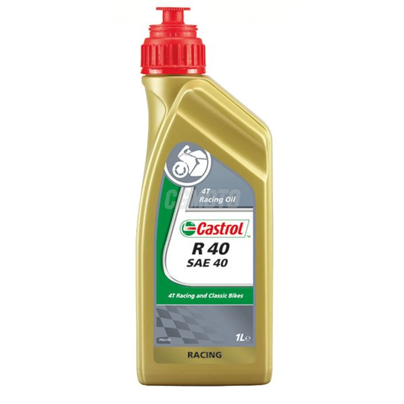 Huile Ricin R40 SAE40 1L - Végétale 2T/4T