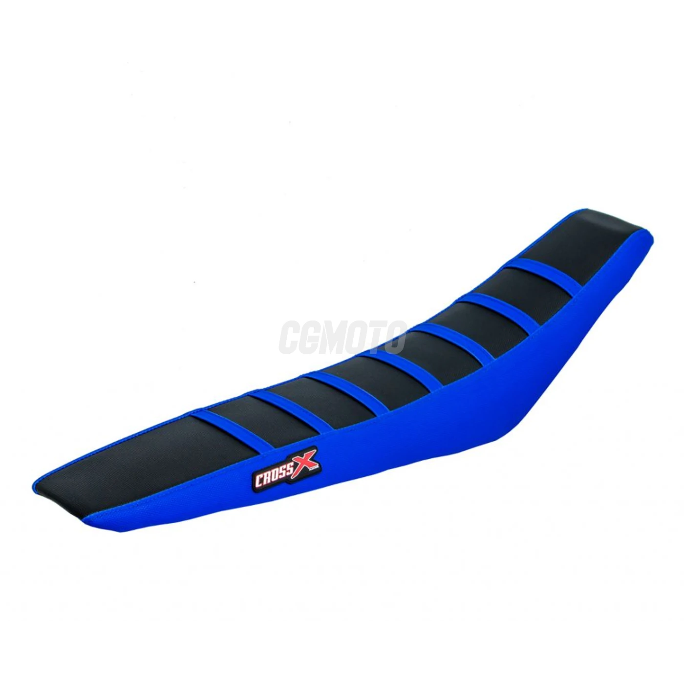 Housse de selle TM MX EN 125 250 300 99-02 2STROKE TOP BLACK- SIDE BLUE-STRIPES BLUE (M1009-3BBLBL)