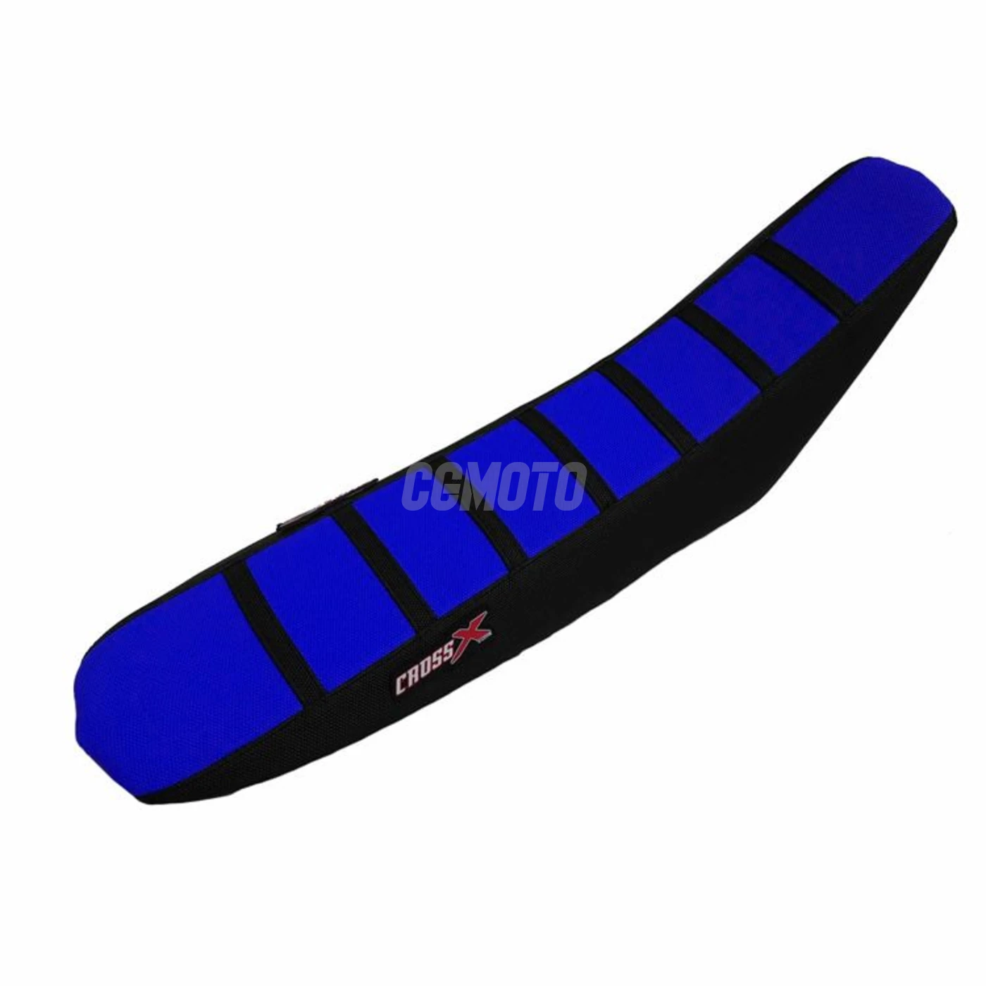 Housse de selle TM MX-EN 125 250 450 530 2008-2014 TOP BLUE- SIDE BLACK-STRIPES BLACK (M1011-3BLBB)