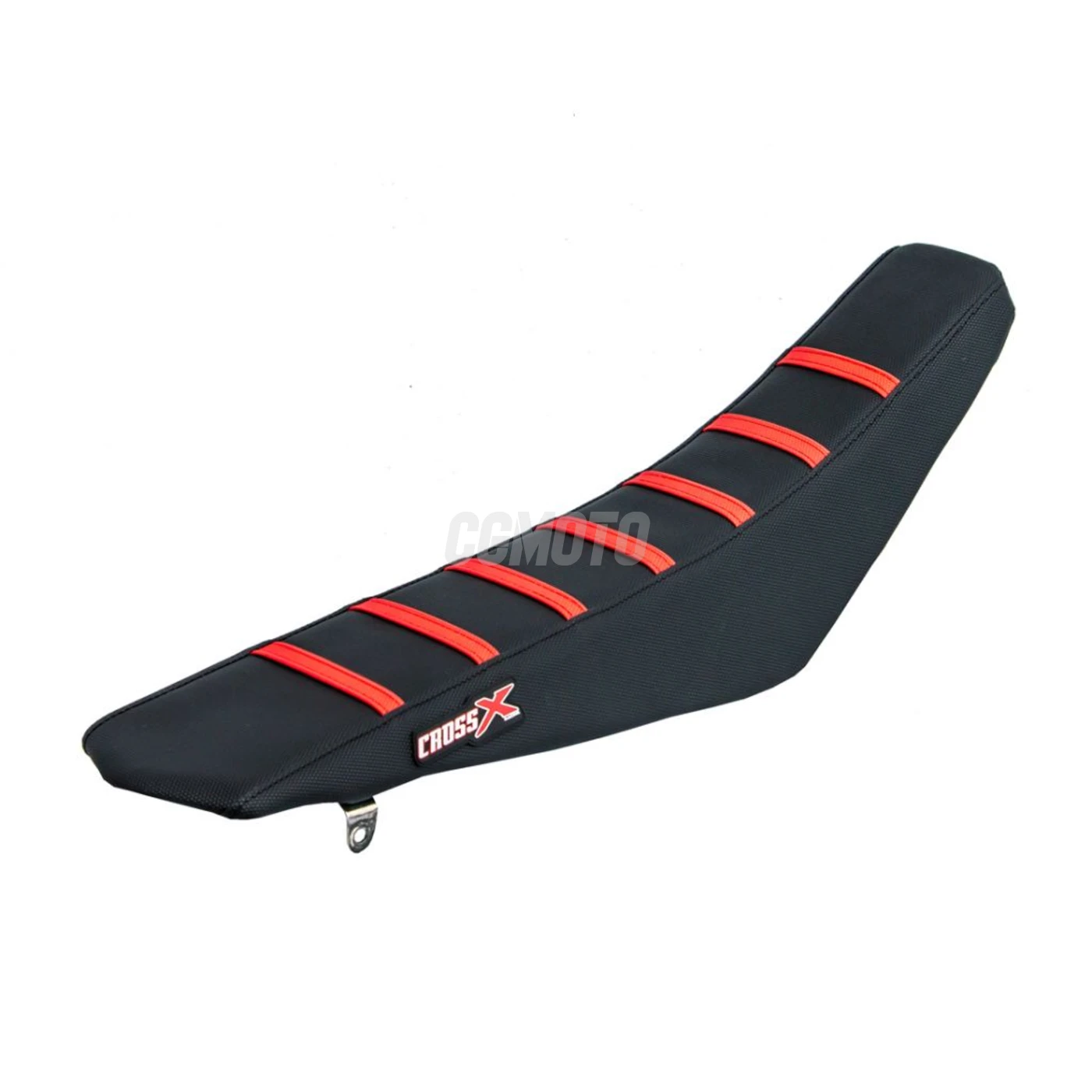 Housse de selle HONDA CRF 250 14-17 CRF 450 13-16 TOP BLACK- SIDE BLACK-STRIPES RED (M113-3BBR)