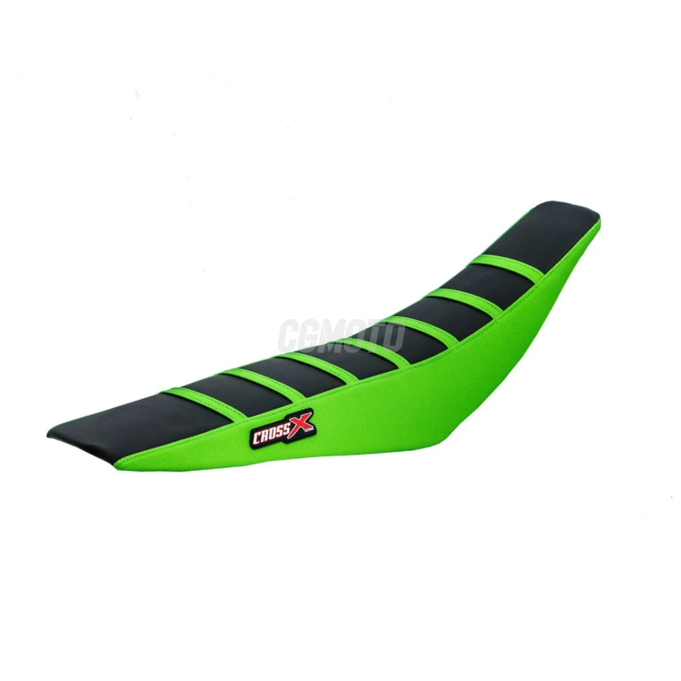 Housse de selle KAWASAKI KXF 250 06-08 KXF 450 06-08 TOP BLACK- SIDE GREEN-STRIPES GREEN (M211-3BGG)