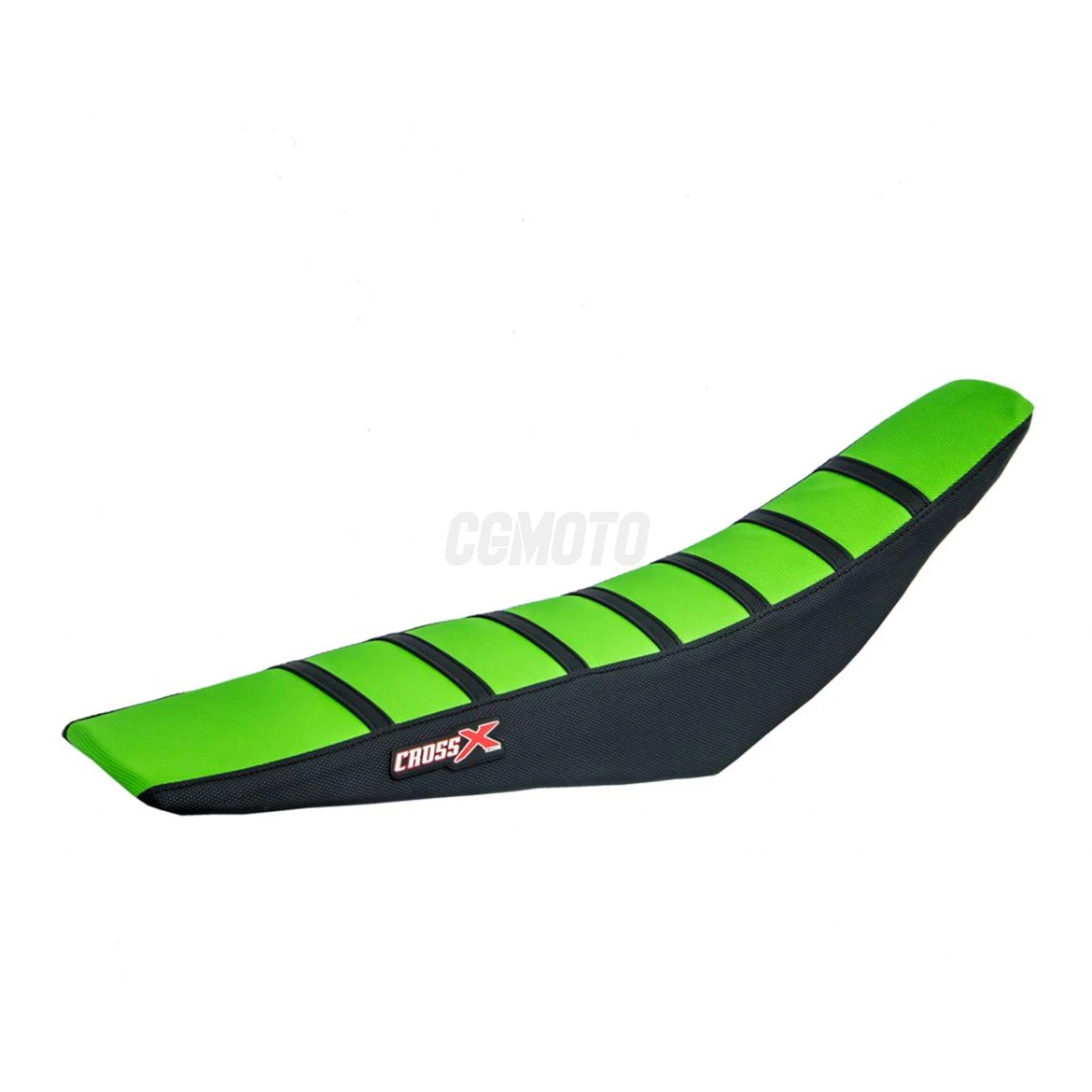 Housse de selle KAWASAKI KXF 250 06-08 KXF 450 06-08 TOP GREEN- SIDE BLACK-STRIPES BLACK (M211-3GBB)