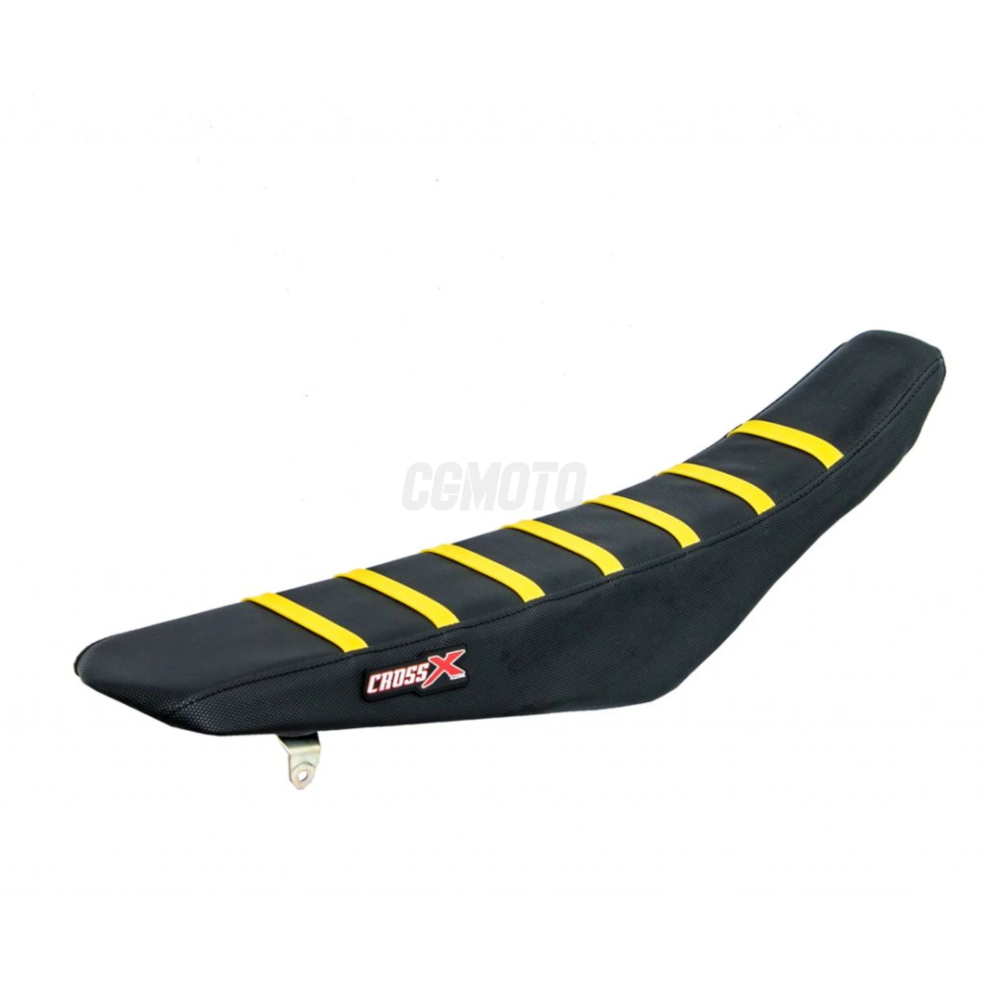 Housse de selle SUZUKI RM 85 02-20 TOP BLACK- SIDE BLACK-STRIPES YELLOW (M308-3BBY)