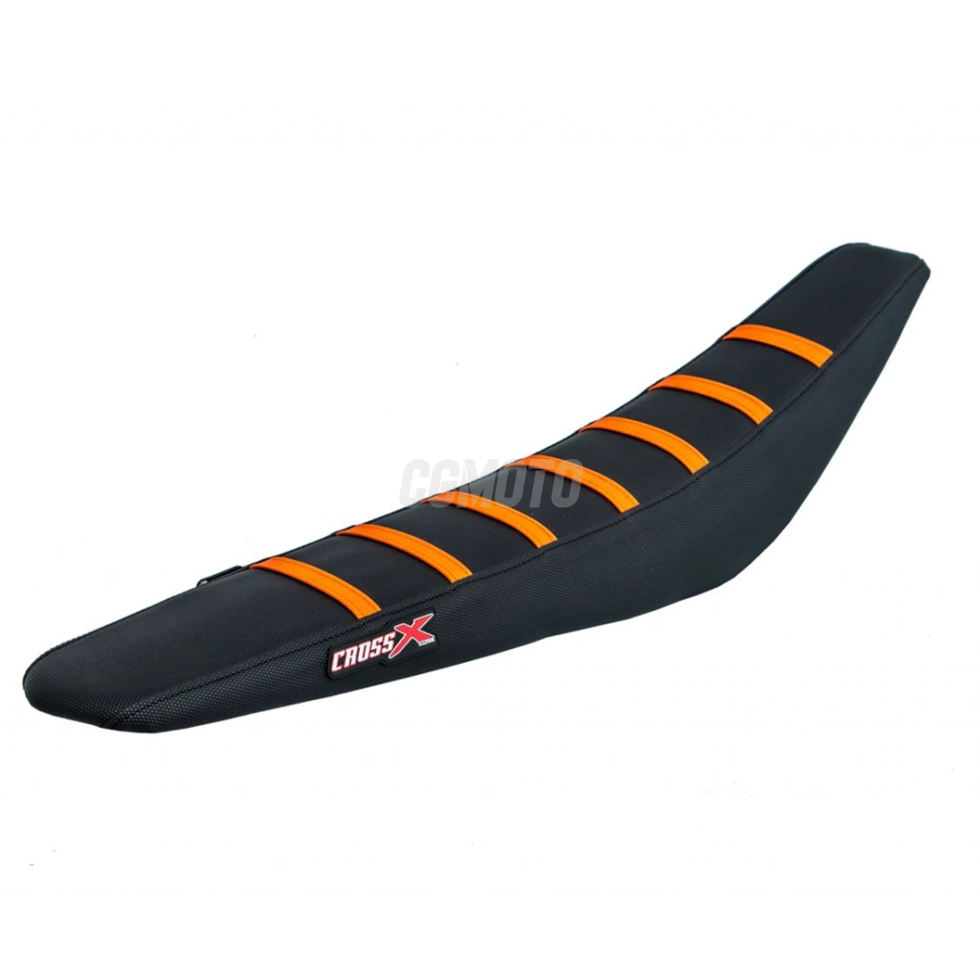 Housse de selle KTM SX -SXF 98-02 SX 125-250 01-02 EXC-XC 125-525 98-03 TOP BLACK- SIDE BLACK-STRIPES ORANGE (M510-3BBO)