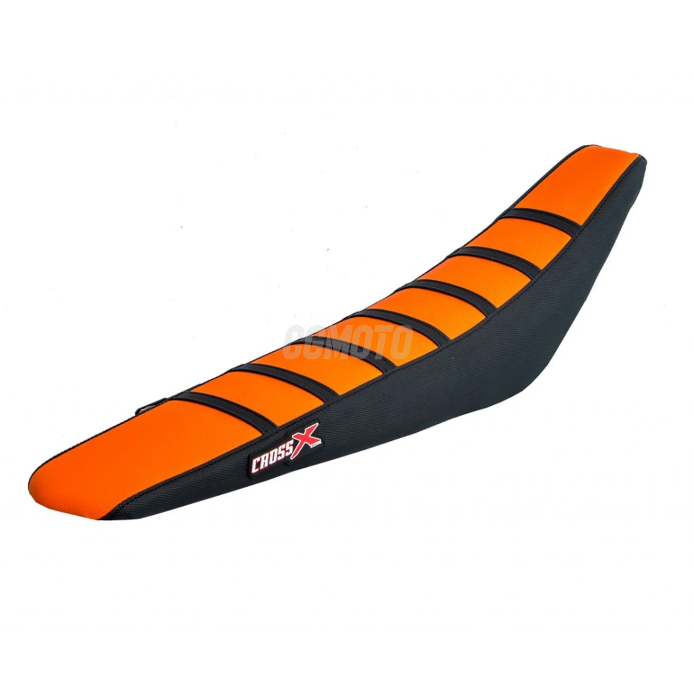 Housse de selle KTM SX 85 2002-2012 TOP ORANGE- SIDE BLACK-STRIPES BLACK (M511-3OBB)