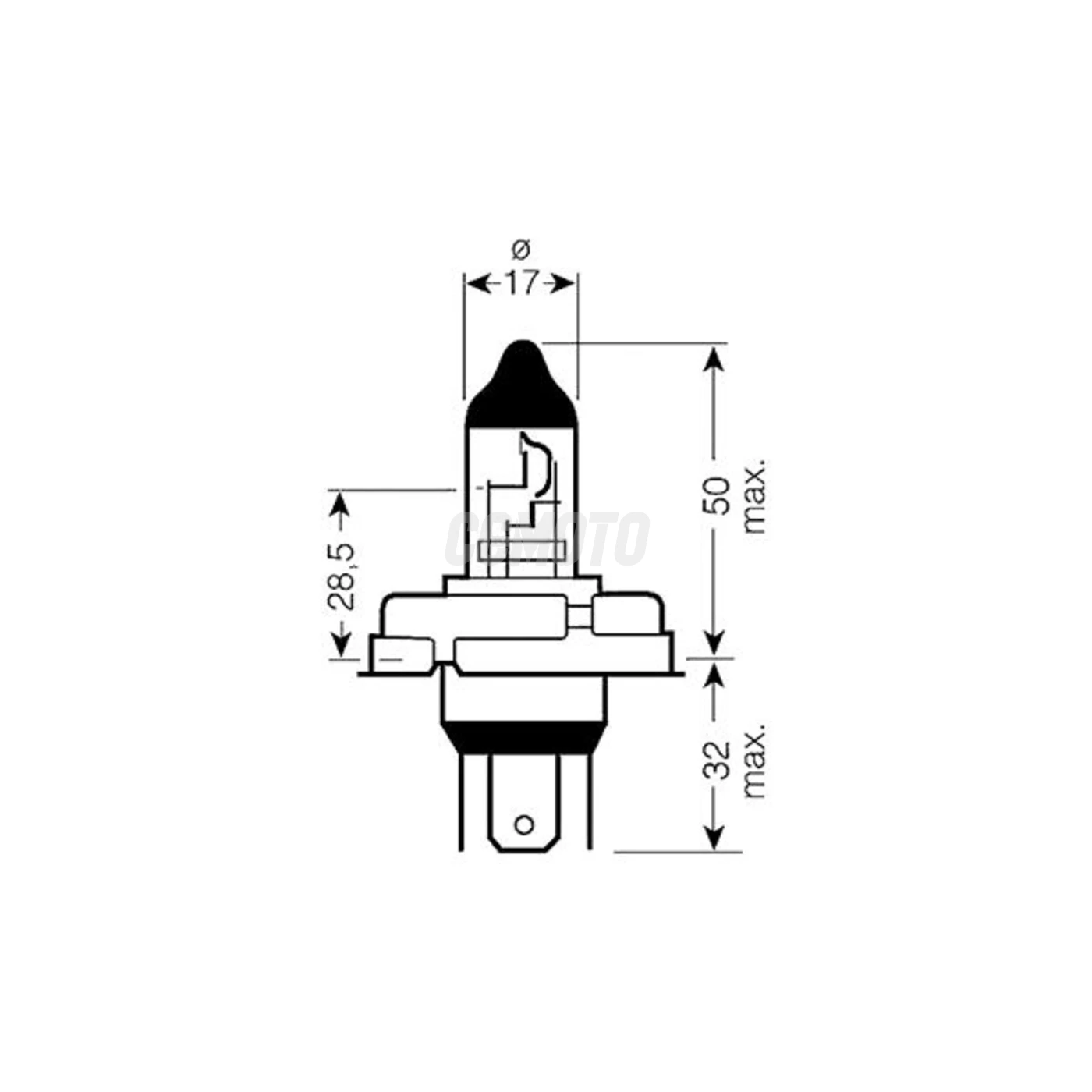 Ampoule CE - 12V 45/40W P45t