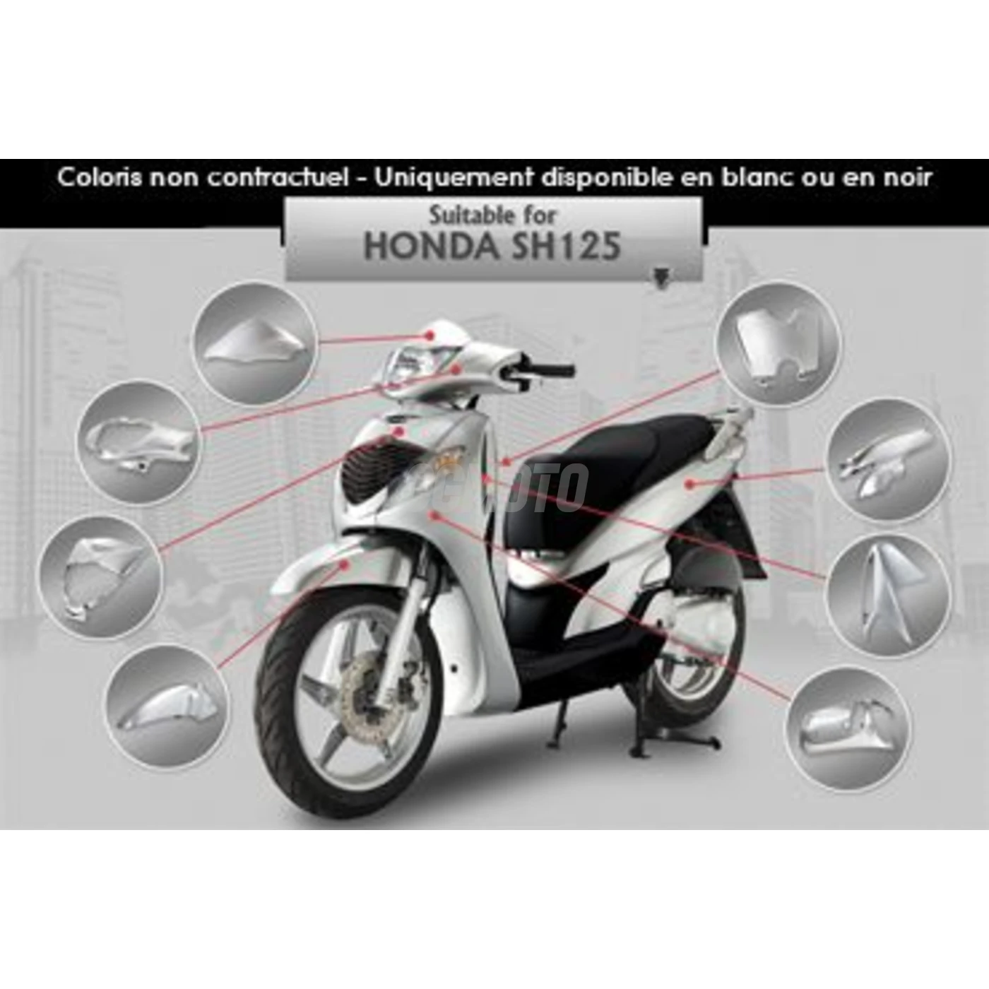 Kit Carrosserie SH125/150 Noir