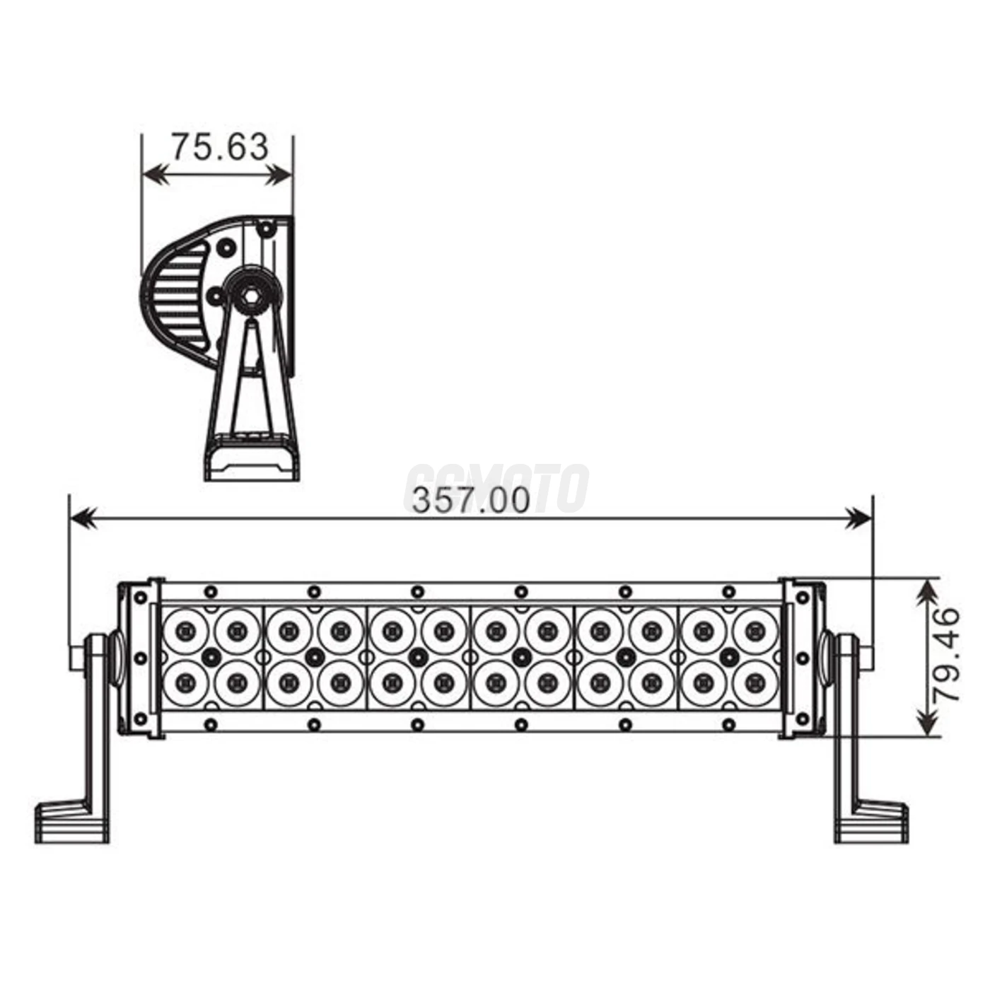 Projecteur 24 LED Quad 72 W