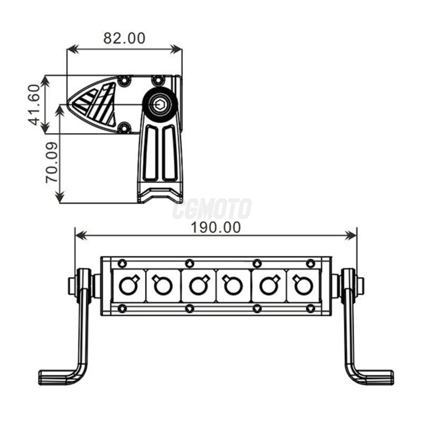 Projecteur 6 LED Quad 30W 3D