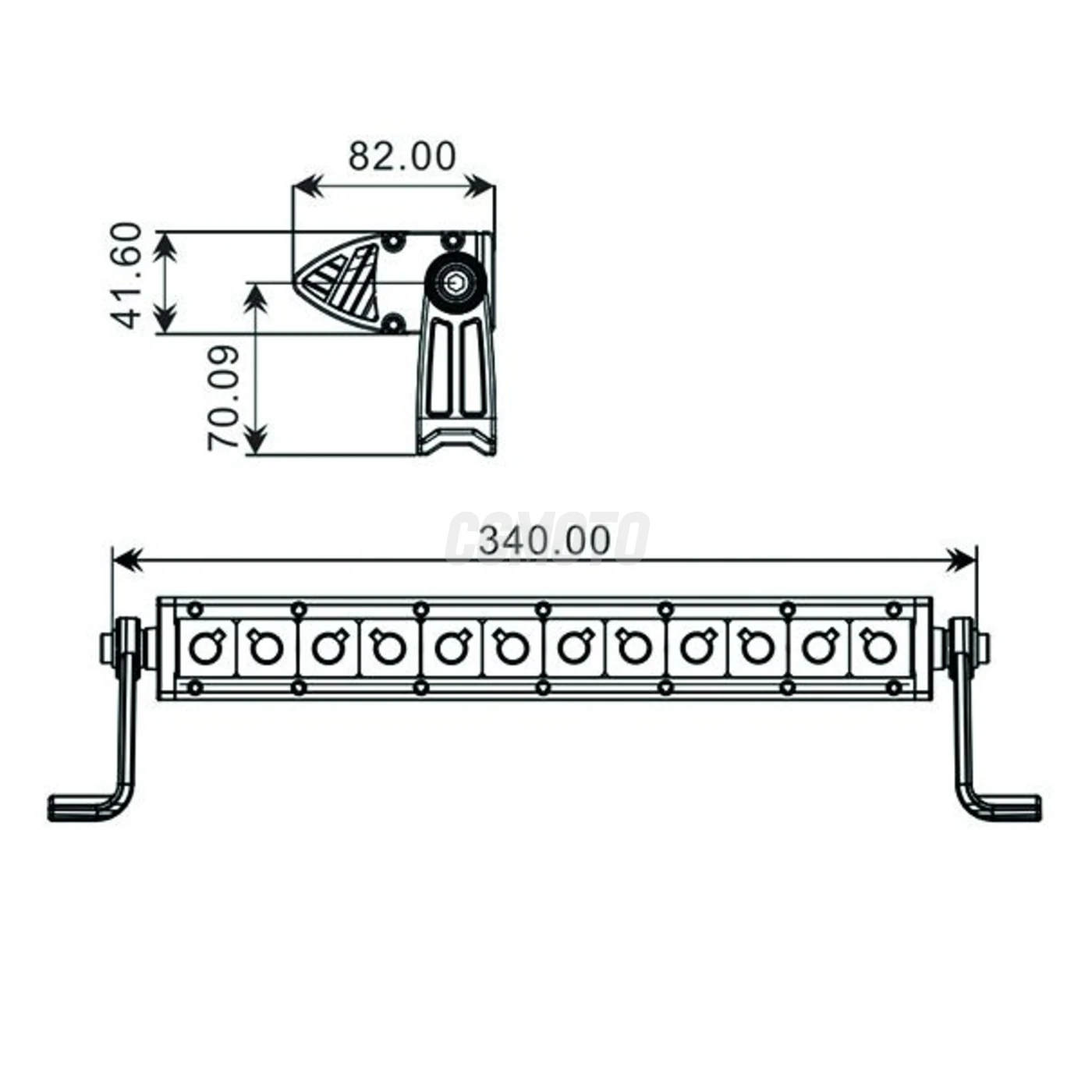 Projecteur 12 LED Quad 60W 3D