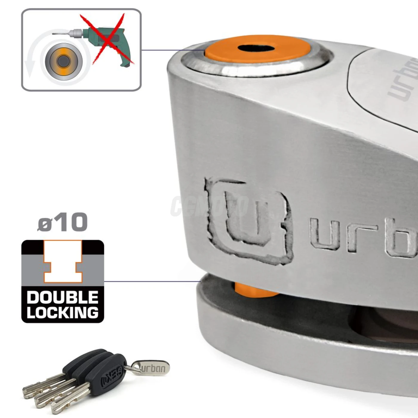 B.disque alarme diam.10 Inox