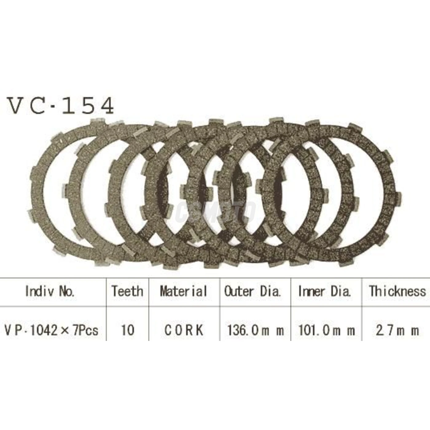 Kit Disques d'Embrayage Garnis Xr500 R 1979/1982