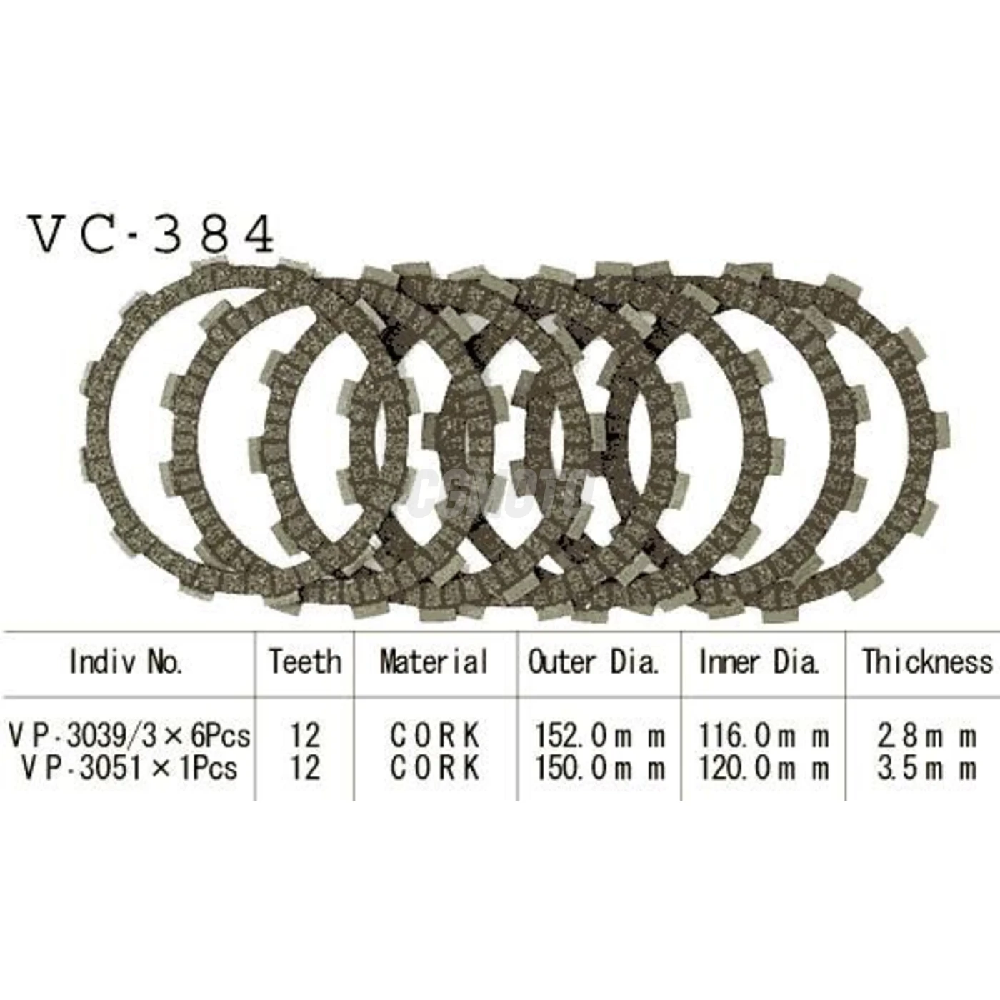 Kit Disques d'Embrayage Garnis Dr 650 R/Rs 1990/1995