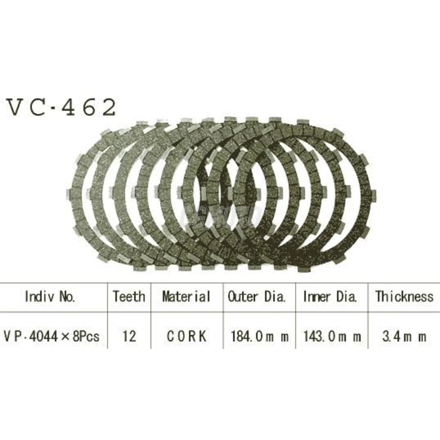 Kit Disques d'Embrayage Garnis Vn1500 Vulcan 1996