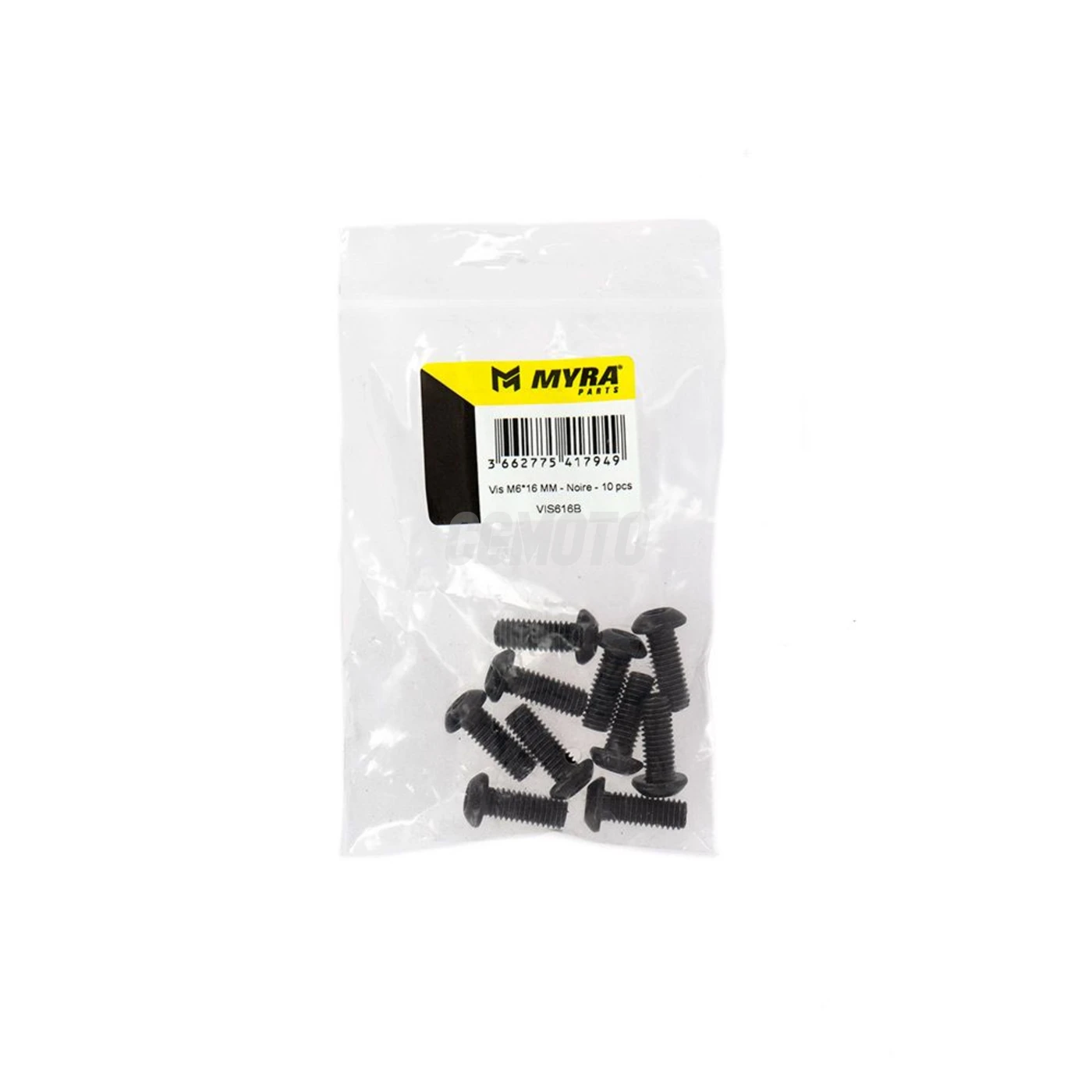 Vis M6*16 MM - Noire - 10 pcs