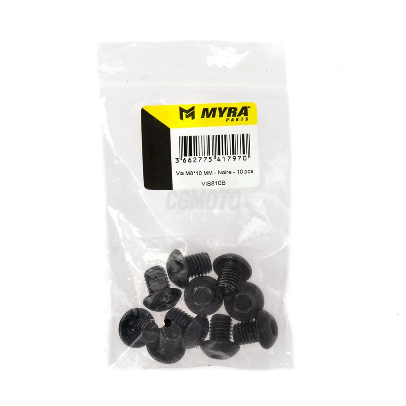 Vis M8*10 MM - Noire - 10 pcs