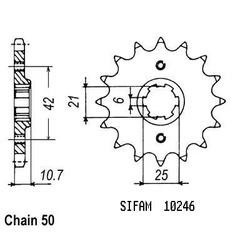 Pignon Cbx 550 F 86-87