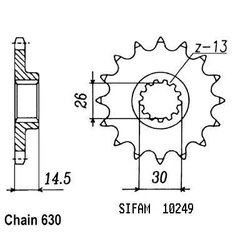 Pignon Cbx 1000 Z 79-80