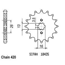 Pignon Dt 50 Mx 83-95