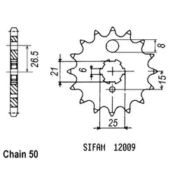 Pignon Z 400 2 Cyl 74-80