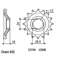 Pignon Gpz 1000 Rx 86-89