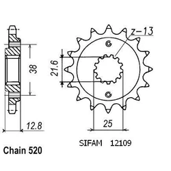 Pignon Klx 650 R 93-97