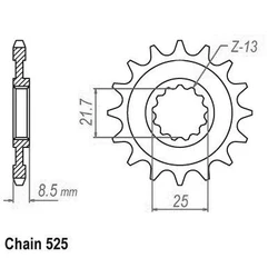 Pignon Kawasaki Zx-9r 02-