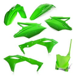 Kit plastique 5 elements KAWASAKI KXF250 18 - Vert