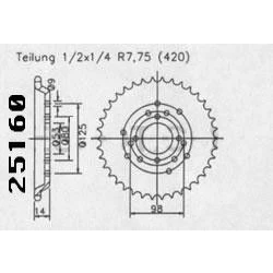 Couronne Derbi Senda/Fenix 96-