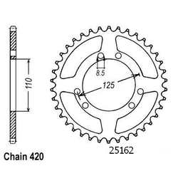 Couronne Suzuki 50 Rmx 97-98